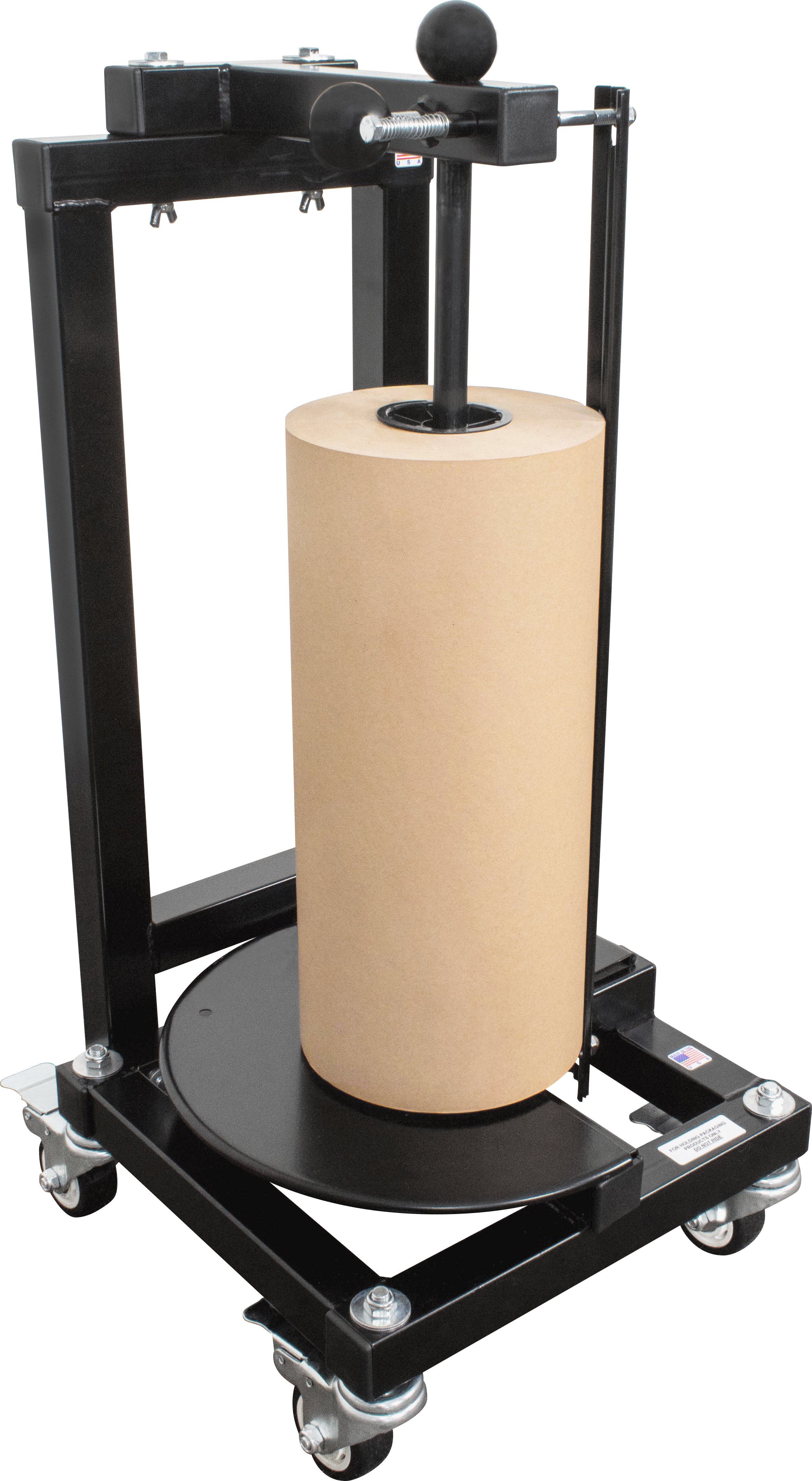 Encore #EP-5960 Vertical Kraft Paper Dispenser w/ Smooth Cutting Blade  (Holds 12 - 48 Rolls)